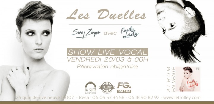 LES DUELLES avec Emily Lady & Sara Zinger, vocal, live, deep, house