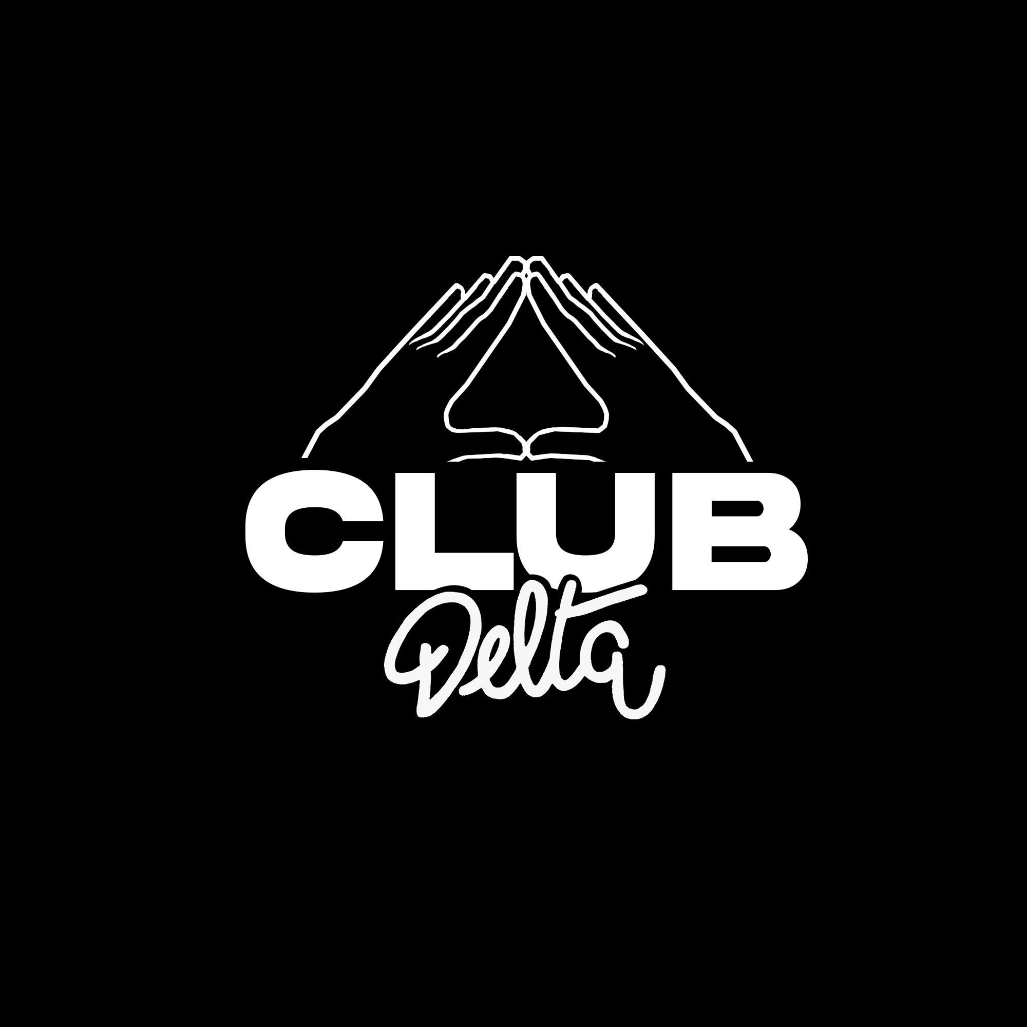 Logo Club Blanc Noir mains Club Delta